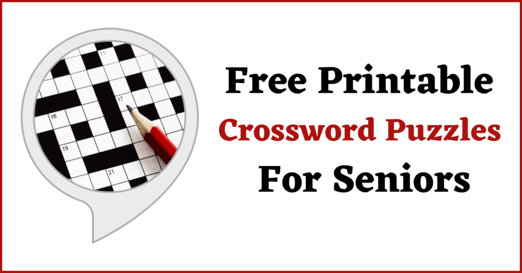 printable crossword puzzles for seniors